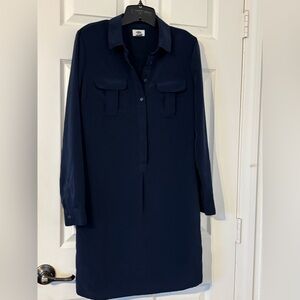 Old Navy Dark Blue Long Sleeve Shirt Dress size S